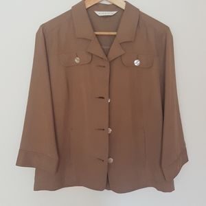 Allison Daley Tan Shirt / Light Jacket